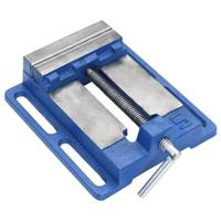 VidaXL Bankschroef voor kolomboormachine 121 mm gietijzer blauw - thumbnail