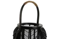 Kaarshouder Home ESPRIT Zwart Metaal 21,5 x 21,5 x 43,5 cm - thumbnail