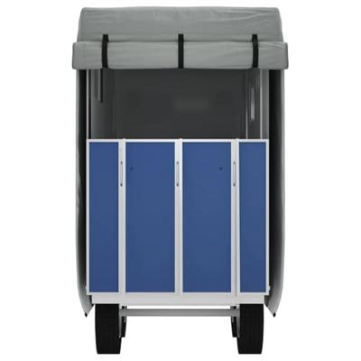 Paardentrailerhoes 334x148x230 cm vliesvlies grijs