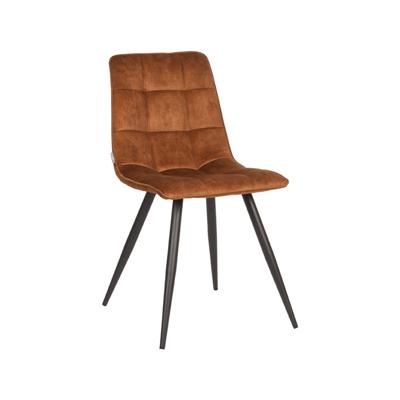 LABEL51 Eetkamerstoel Jelt - Oker - Velours - Black Frame LABEL51 Eetkamerstoel Jelt - Oker - Velours - Black Frame
