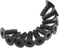 M3x8mm Hex Socket Tapping Flat Head (Black) (10pcs) (AXA464) - thumbnail