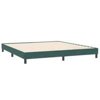 Boxspring met matras fluweel donkergroen 140x190 cm - thumbnail