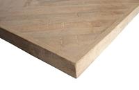 WOOOD Eettafel 'Tablo' Mangohout Visgraat, met X-poot, 200 x 90cm - thumbnail