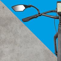 M-Wave fietsspiegel links 110 x 55 mm zwart - thumbnail