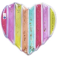 Regenboog Luchtbed Glitter Hart Essentials - thumbnail