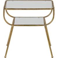 WOOOD Glazen Bijzettafel 'Amazing' kleur Antique Brass - thumbnail