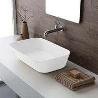 Waskom By Goof Mees Design Opbouw Wastafel Rechthoek 60x42 cm Mat Wit - thumbnail