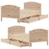Bedframe zonder matras massief grenenhout 100x200 cm - thumbnail
