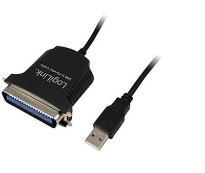 LogiLink Aansluitkabel USB 1.1, Parallel [1x Centronics-bus - 1x USB 1.1 stekker A] 1.70 m Zwart