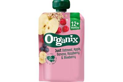 Organix Knijpfruit havermout appel banaan framb 12+M bio 100 Gram Organix Knijpfruit havermout appel banaan framb 12+M bio 100 Gram