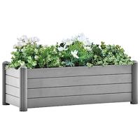 VidaXL Plantenbak verhoogd 100x43x35 cm pp steengrijs - thumbnail