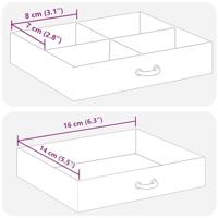 VidaXL Sieradendoosje 4laags spiegel afsluitbaar 22,5x17,5x16,5 cm wit - thumbnail