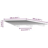 Bedframe massief grenenhout zwart 100x200 cm - thumbnail