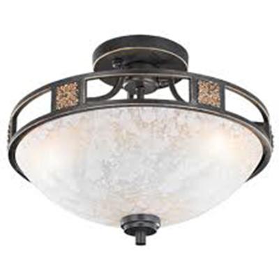 LED Plafondlamp 3-lichts | E27 Fitting | Rond | Helder Glas | Aluminium