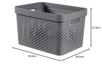 Curver infinity dots opbergbox 17l antraciet - thumbnail