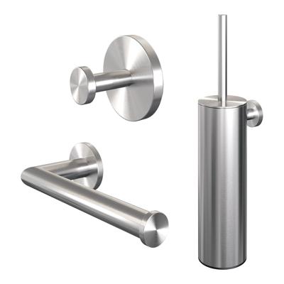 Toiletaccessoire Set Brauer Brushed 3-in-1 met PVD coating Geborsteld RVS Brauer Toiletaccessoire Set Brauer Brushed 3-in-1 met PVD coating Geborsteld RVS Brauer