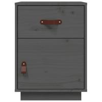 Nachtkastjes 2 st 40x34x55 cm massief grenenhout grijs - thumbnail