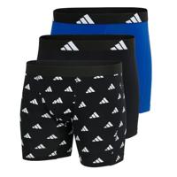 Adidas Boxershorts flex cotton lang 3-pack blauw zwart - thumbnail