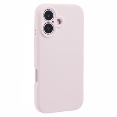 Lunso iPhone 16 Plus hoesje - Flexibel siliconen Backcover - Lichtroze