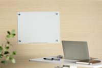 SpeaKa Professional Glazen magneetbord SP-BWM-200 (b x h) 600 mm x 450 mm Wit Glad Incl. opbergbakje - thumbnail