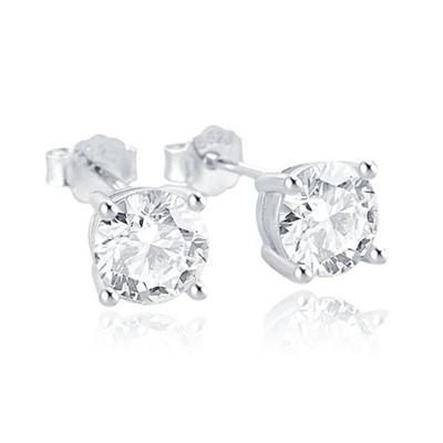 Elenza .925 Zilveren Studs met Zirconia - 6mm