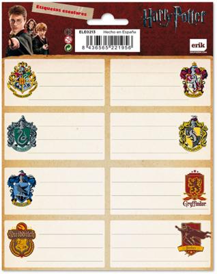 Harry Potter - Hogwarts School Label Stickers
