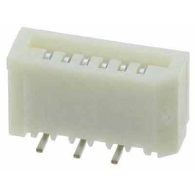 Molex 528080671 Female header (standaard) Totaal aantal polen: 6 Rastermaat: 1 mm Inhoud: 1 stuk(s) Tape on Full reel