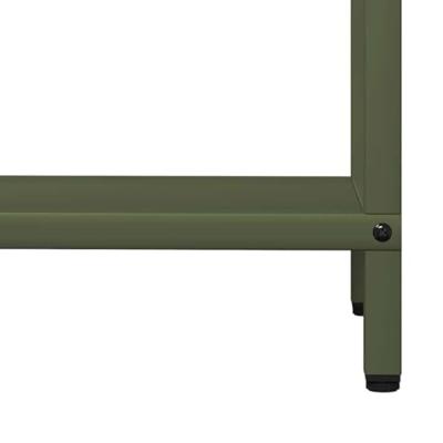 VidaXL Brandhoutrek 60x25x60 cm koudgewalst staal olijfgroen VidaXL Brandhoutrek 60x25x60 cm koudgewalst staal olijfgroen
