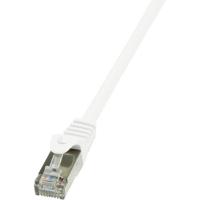 LogiLink CP2031S RJ45 Netwerkkabel, patchkabel CAT 6 F/UTP 1.00 m Wit Snagless 1 stuk(s) - thumbnail