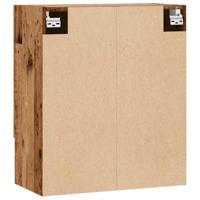 Wandkast 60x31x70 cm bewerkt hout oud houtkleurig - thumbnail