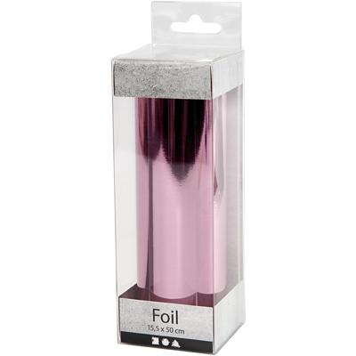 Creativ Company Deco folie, b: 15,5 cm, dikte 0,02 mm, roze, 50 cm/ 1 rol