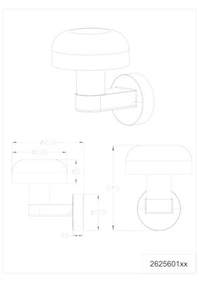 Trio Design wandlampFraser grijs - 262560178