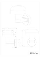 Trio WandlampFraser grijs met hout - 262560135 - thumbnail