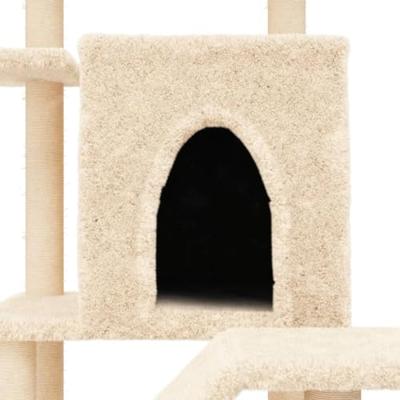 VidaXL Kattenmeubel met sisal krabpalen 97 cm crèmekleurig