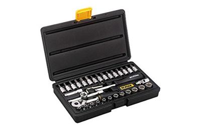 Doppenset chr/mat 36dlg. 1/4"