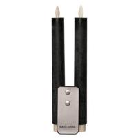 2Pcs Antiek Groen Rustiek Wax Diner Kaars 23Cm Bew. Vlam Met Afstands Bediening 2Xaa Anna's Collection - Annas collection - thumbnail