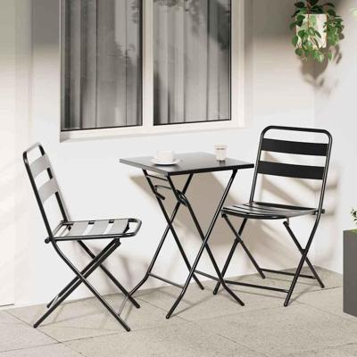 Bistroset 3 pcs Antraciet Staal