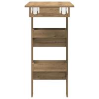 Bartafel wandgemonteerd 102x45x103,5 cm bewerkt hout artisanaal - thumbnail