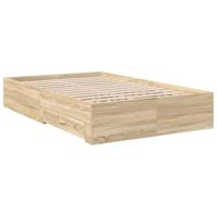 Bedframe Bruin 120 x 200 cm Bewerkt hout - thumbnail