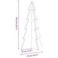 VidaXL Kerstdecoratie kerstboom 59,5 cm massief grenenhout - thumbnail
