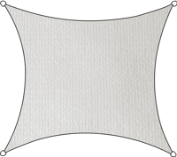 Livin'outdoor schaduwdoek Iseo HDPE vierkant 5m (Kleur doek: antraciet) - thumbnail