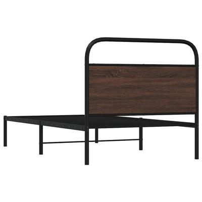 Bedframe zonder matras bewerkt hout bruin eikenkleur 107x203 cm