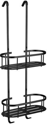 Saqu Oval hangend doucherek 35,3x12,2x82cm mat zwart