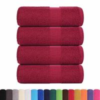 VidaXL Zeepdoekjes 4 st 30x30 cm 360 g/m² 100% katoen bordeauxrood - thumbnail