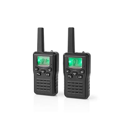 Nedis WLTK1010BK Walkietalkie Bereik 10 Km 8 Kanalen Vox Oplaadstation 2 Stuks Zwart