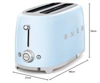 Smeg TSF02PBEU Broodrooster Blauw - thumbnail