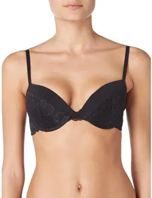 Kanten beugel BH met vulling - Claire - Bh met vulling en 3/4 cups - Betaalbare bh - 90B - Zwart - 90B