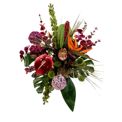 Zijdebloem boeket met Orchidee kunstplant excl. vaas Driesprong Collection - Driesprong collection Zijdebloem boeket met Orchidee kunstplant excl. vaas Driesprong Collection - Driesprong collection