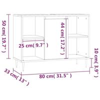 Badkamerkast 80x33x60 cm bewerkt hout betongrijs - thumbnail