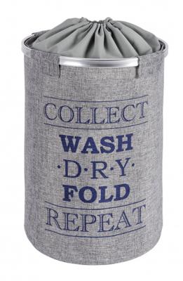 Wenko Wasmand Ringo 40 X 54 Cm Polyester Grijs Wenko Wasmand Ringo 40 X 54 Cm Polyester Grijs